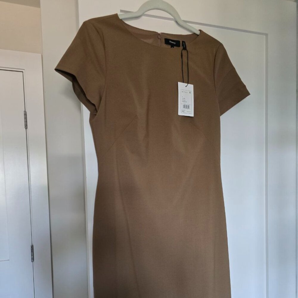 Theory Sevona Truffle Dress size 8 New with Tags